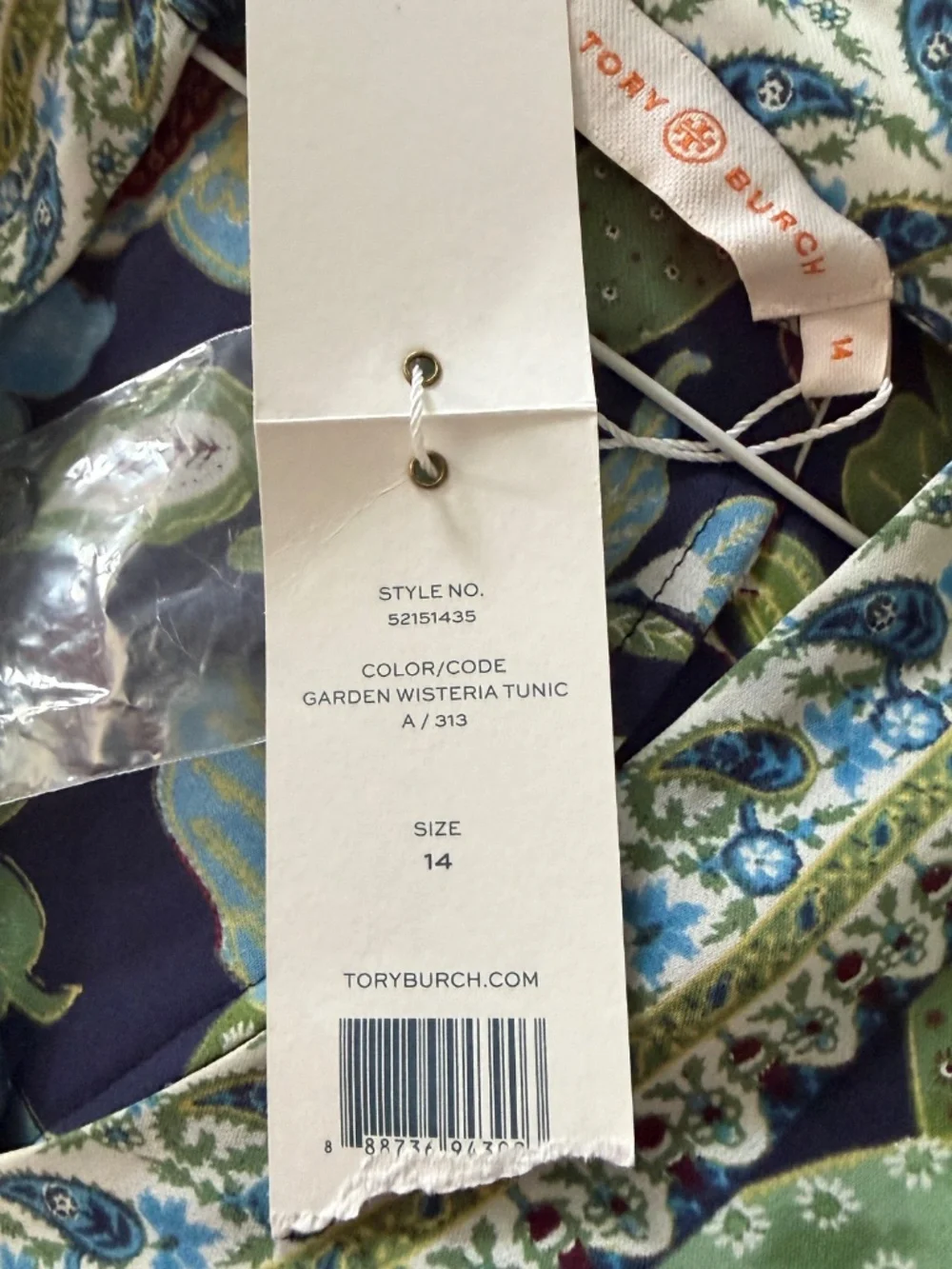 NWT TORY BURCH Garden Wisteria Size 14 Floral Silk Dress